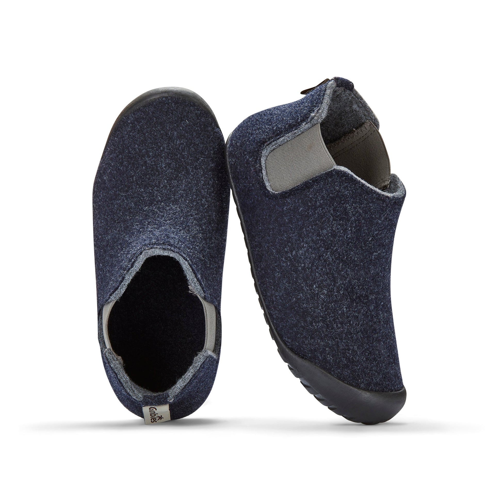 Brumby Women's Slipper Boot in Navy and Grey