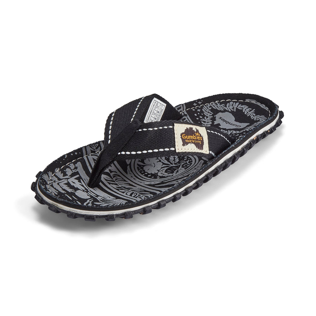 Women's Islander Flip Flops in Midnight Black