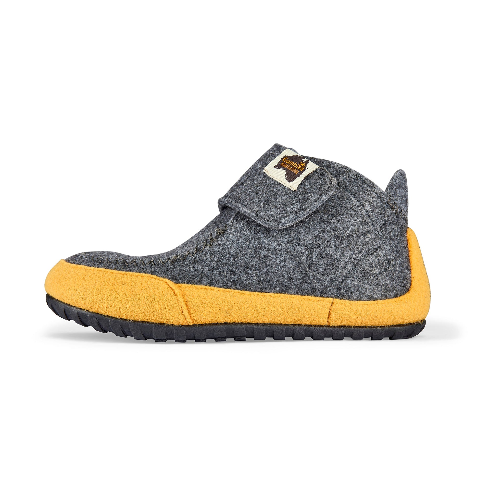 Quokka Slipper Boots in Grey and Curry