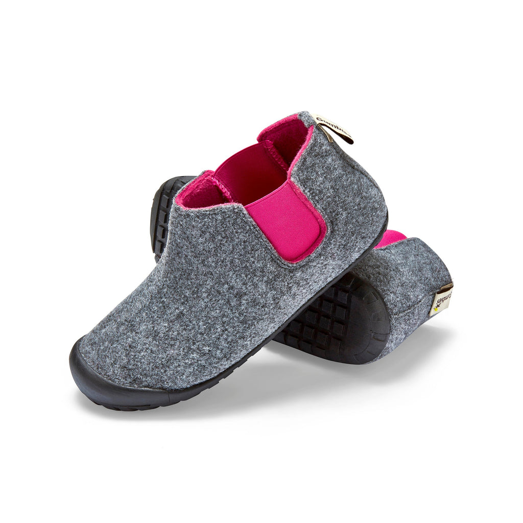 Brumby Women's Slipper Boot in Grey and Pink