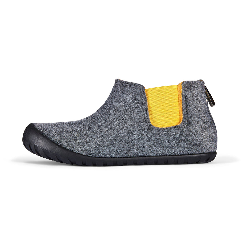 Brumby Slipper Boot in Grey and Curry