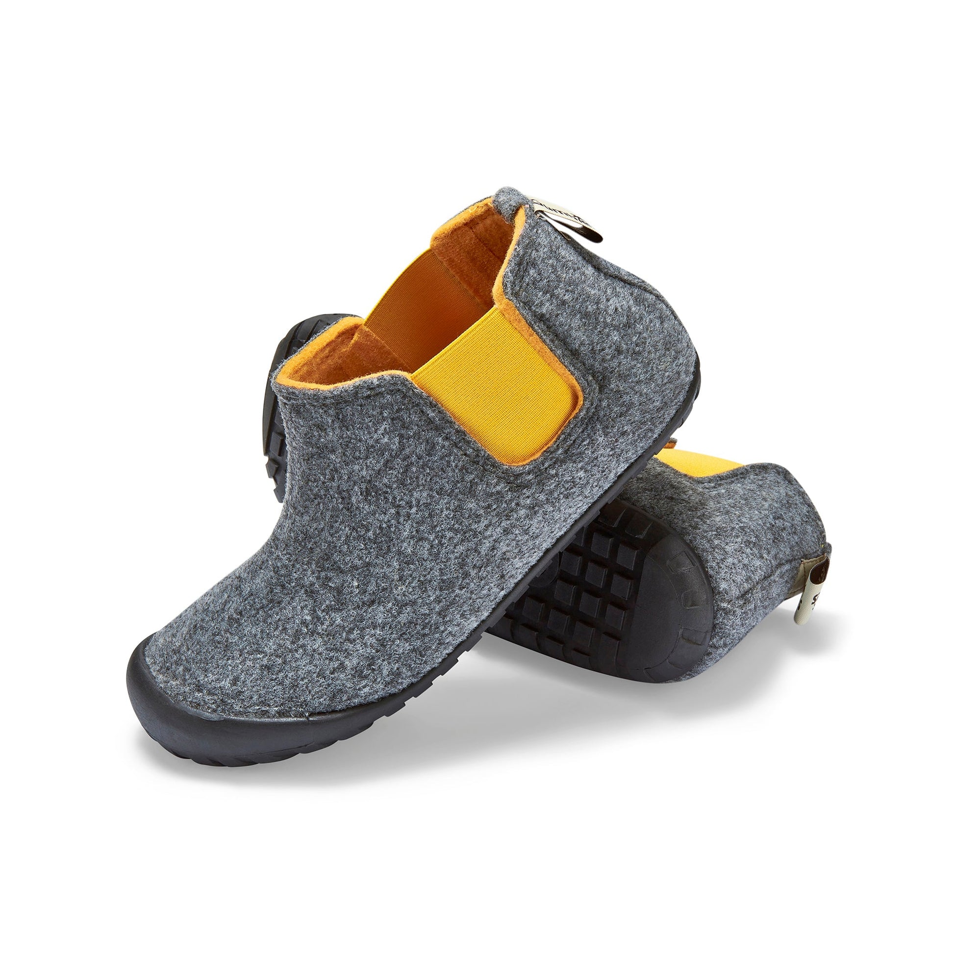 Brumby Slipper Boot in Grey and Curry