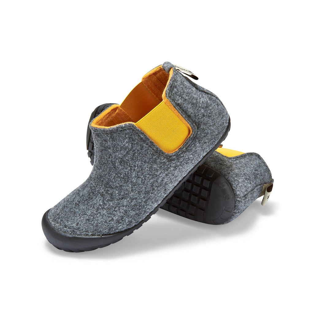 Brumby Women's Slipper Boot in Grey and Curry