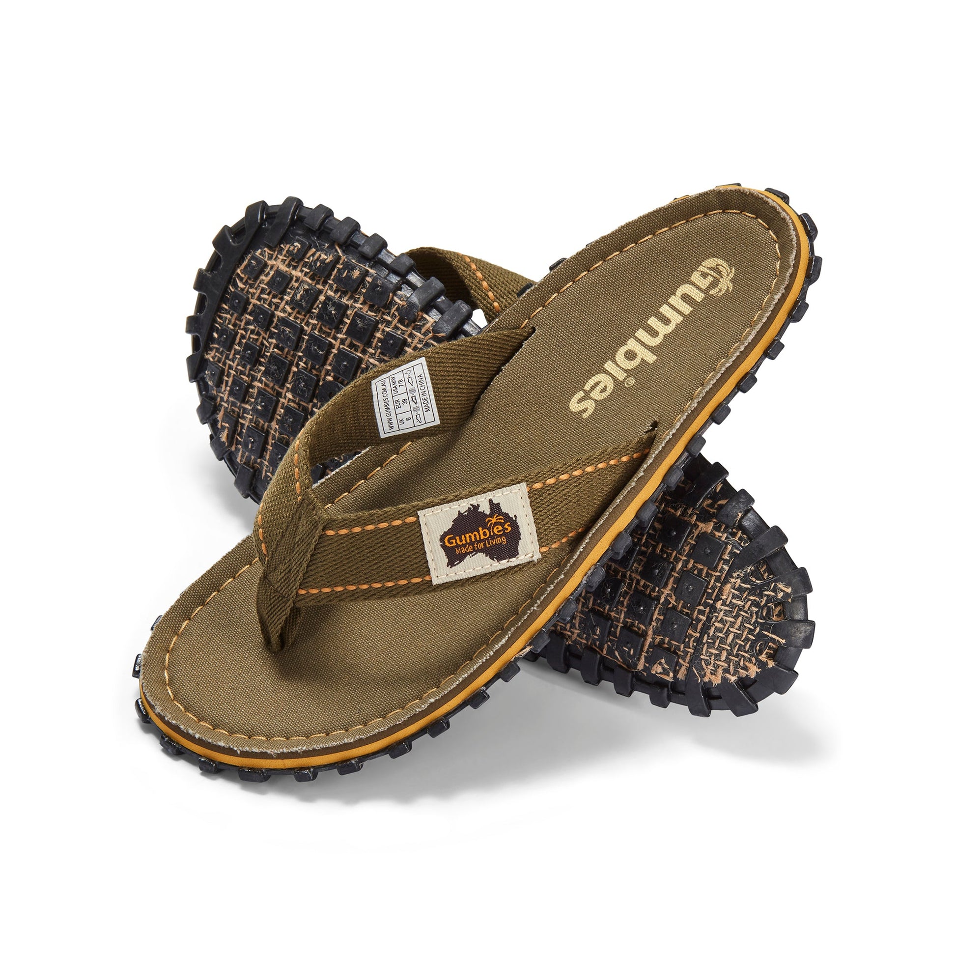 Classic Khaki Flip Flops for Men