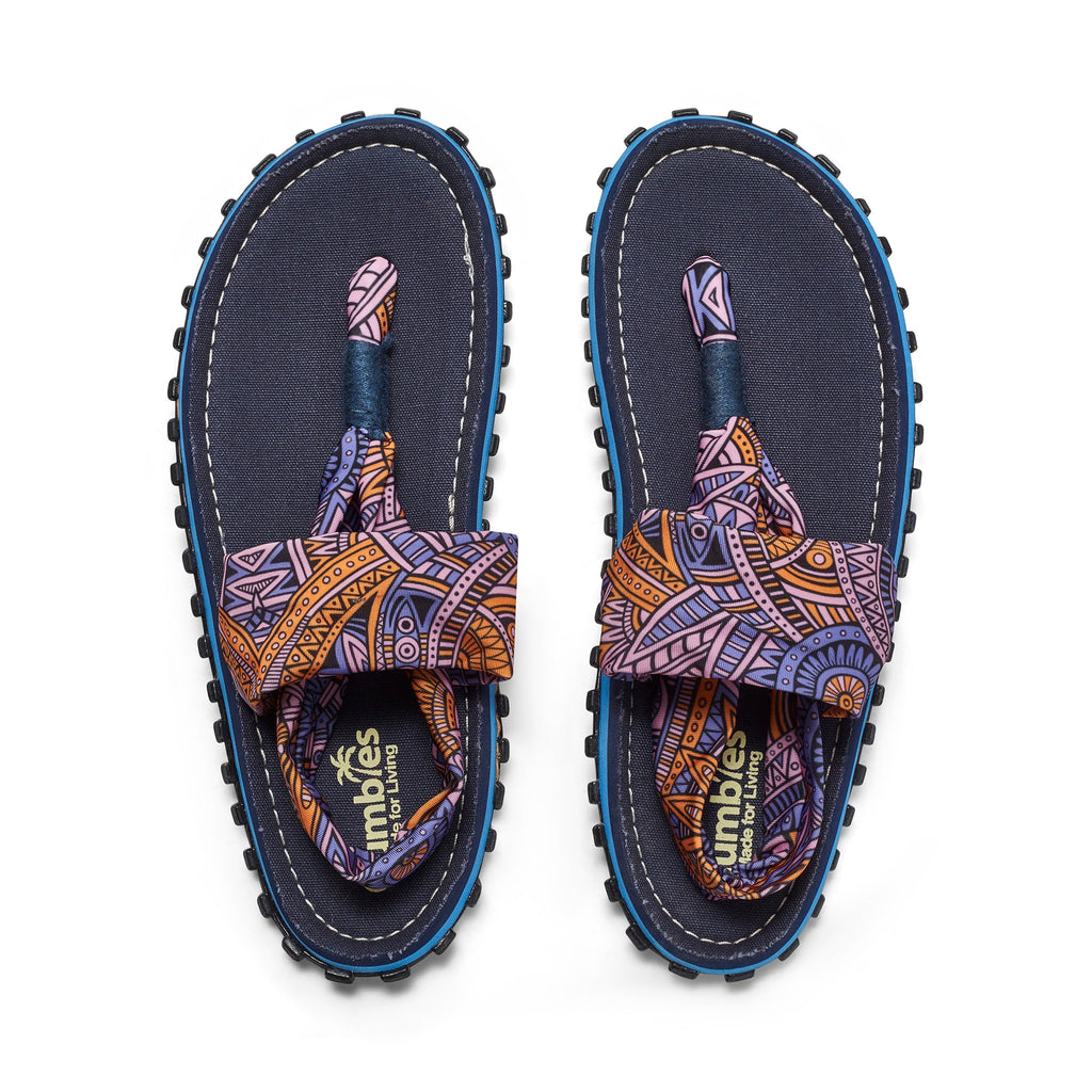 Women's Slingback Sandals in Aztec Print