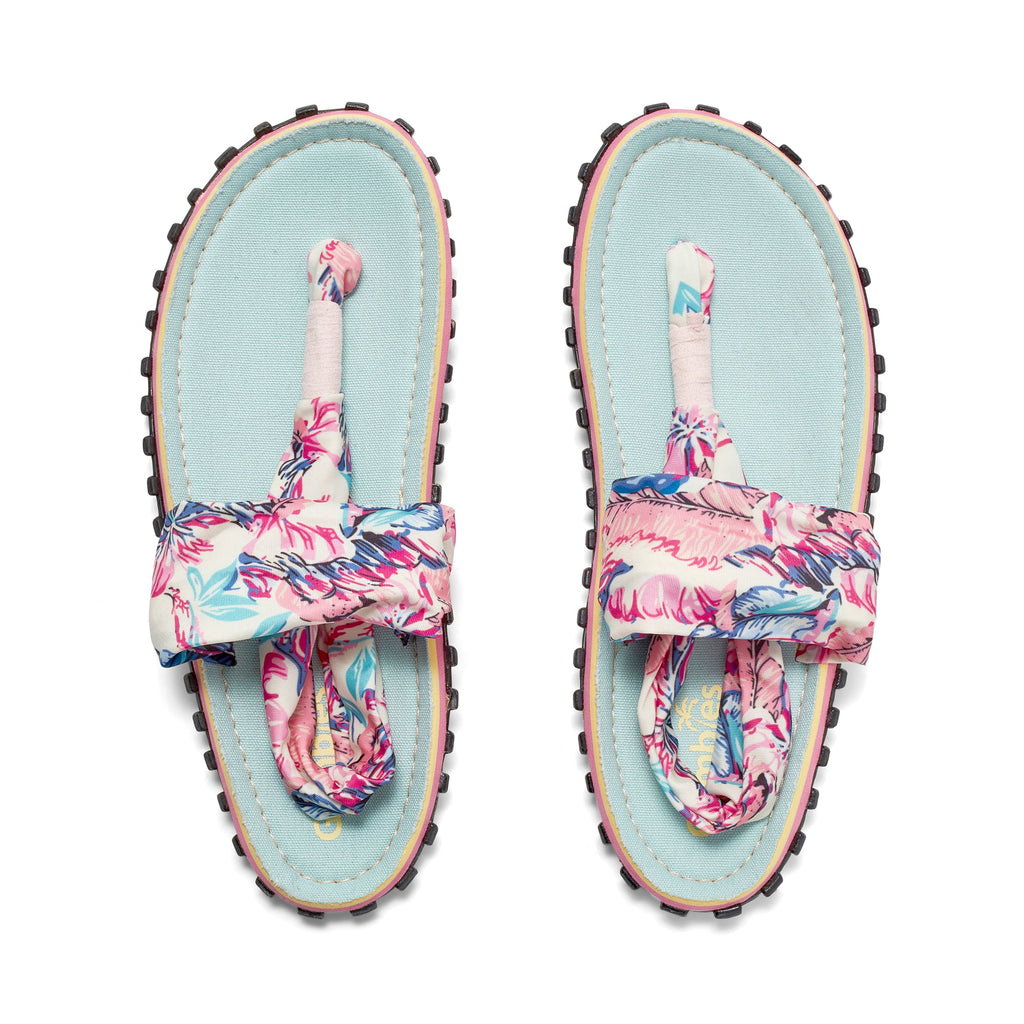 Women's Slingback Sandals in Mint and Pink