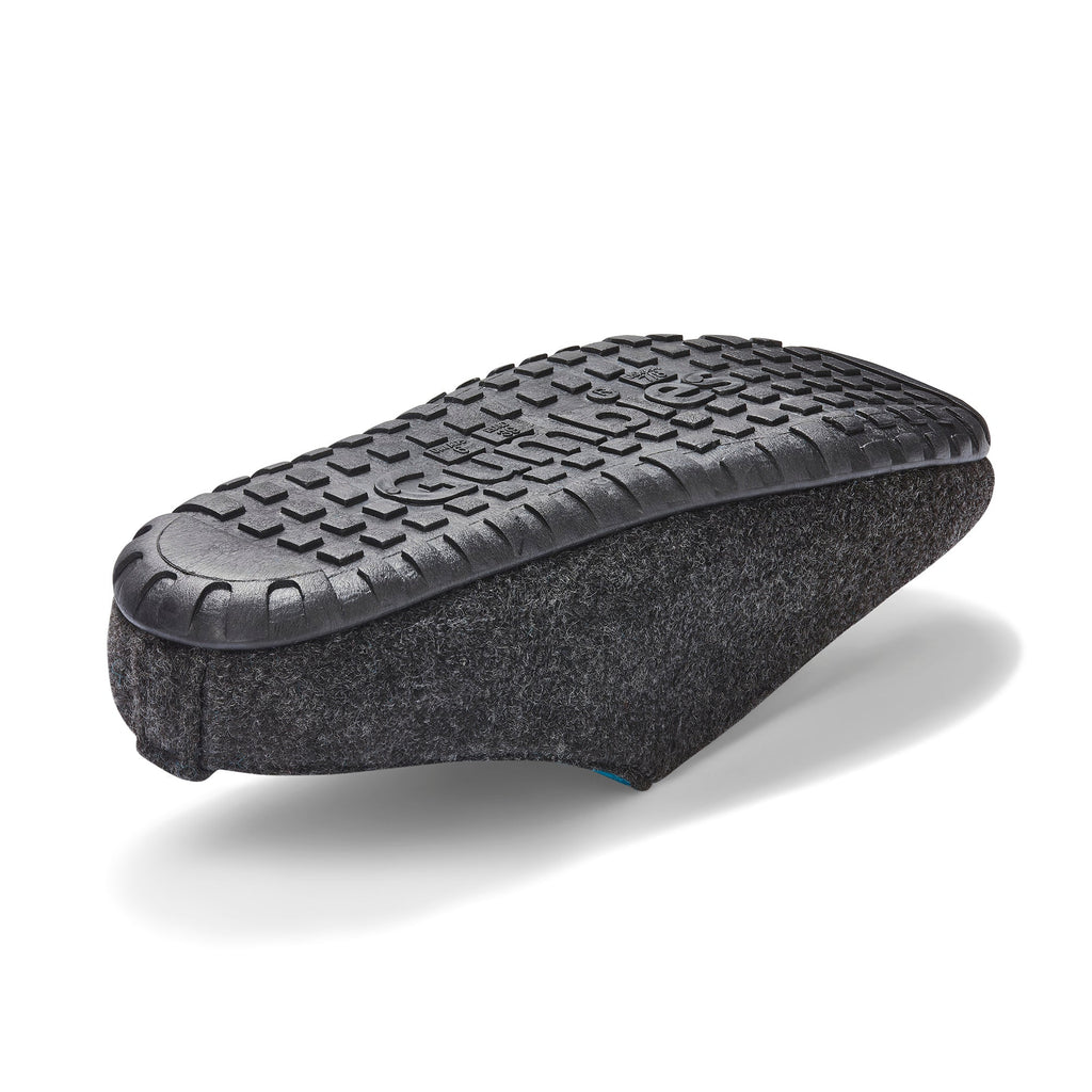 Outback Men's Slippers in Charcoal and Turquoise