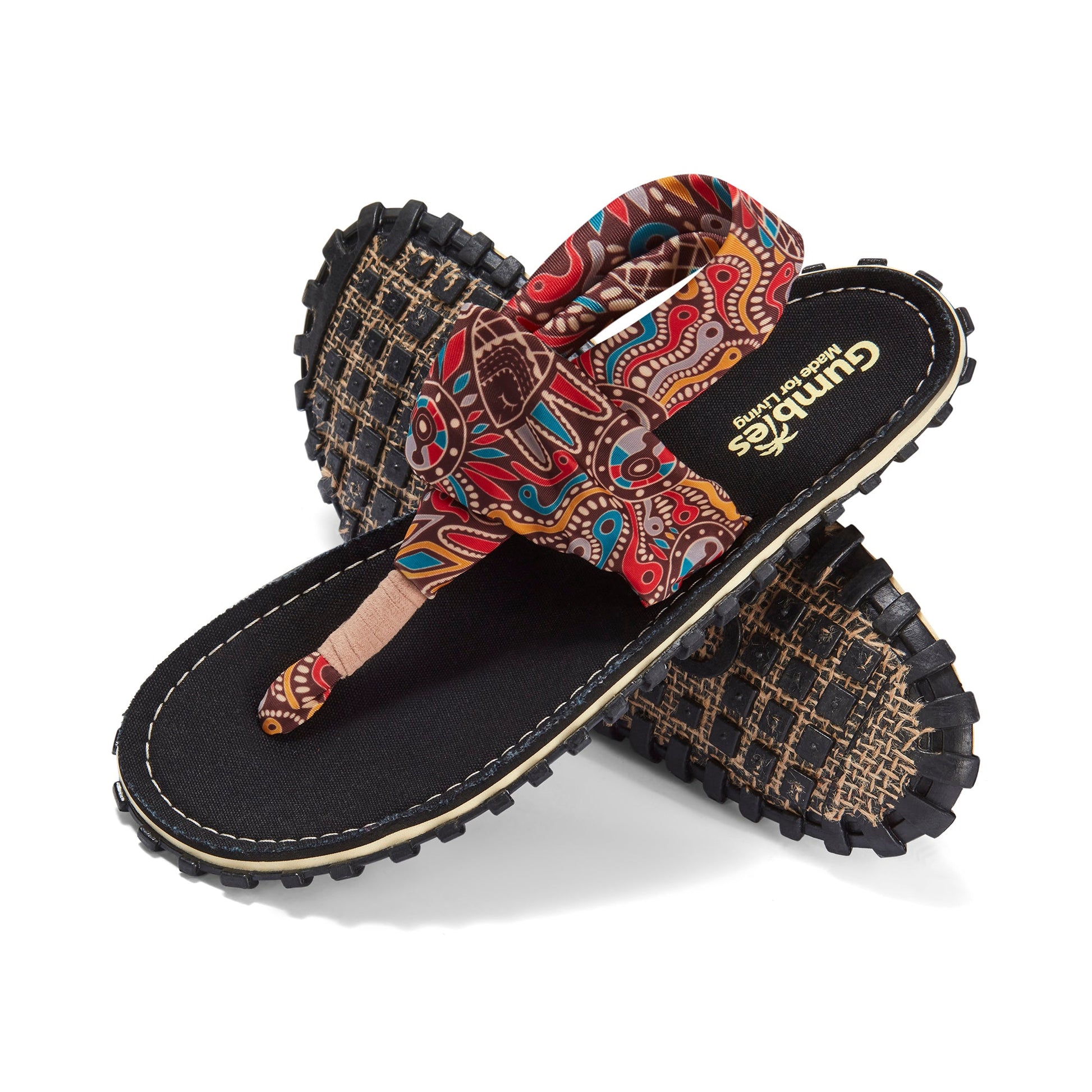 Women's Slingback Sandals in Aboriginal Print