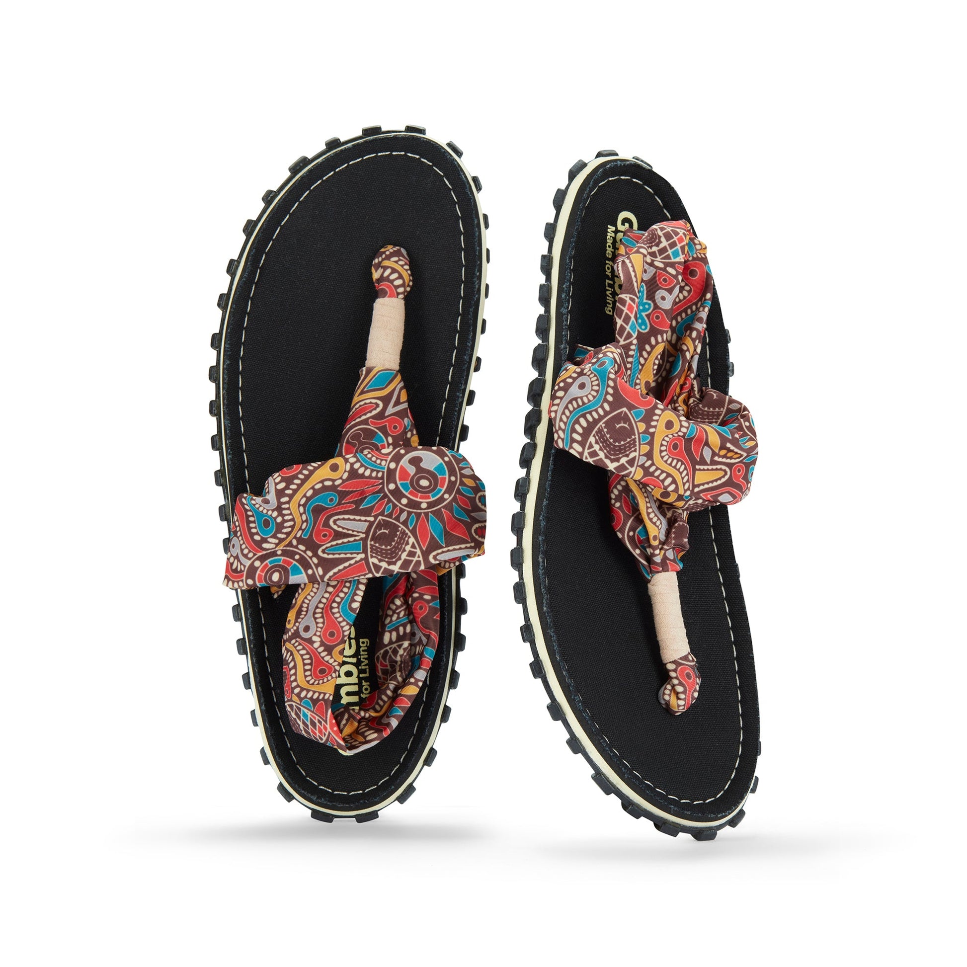 Women's Slingback Sandals in Aboriginal Print