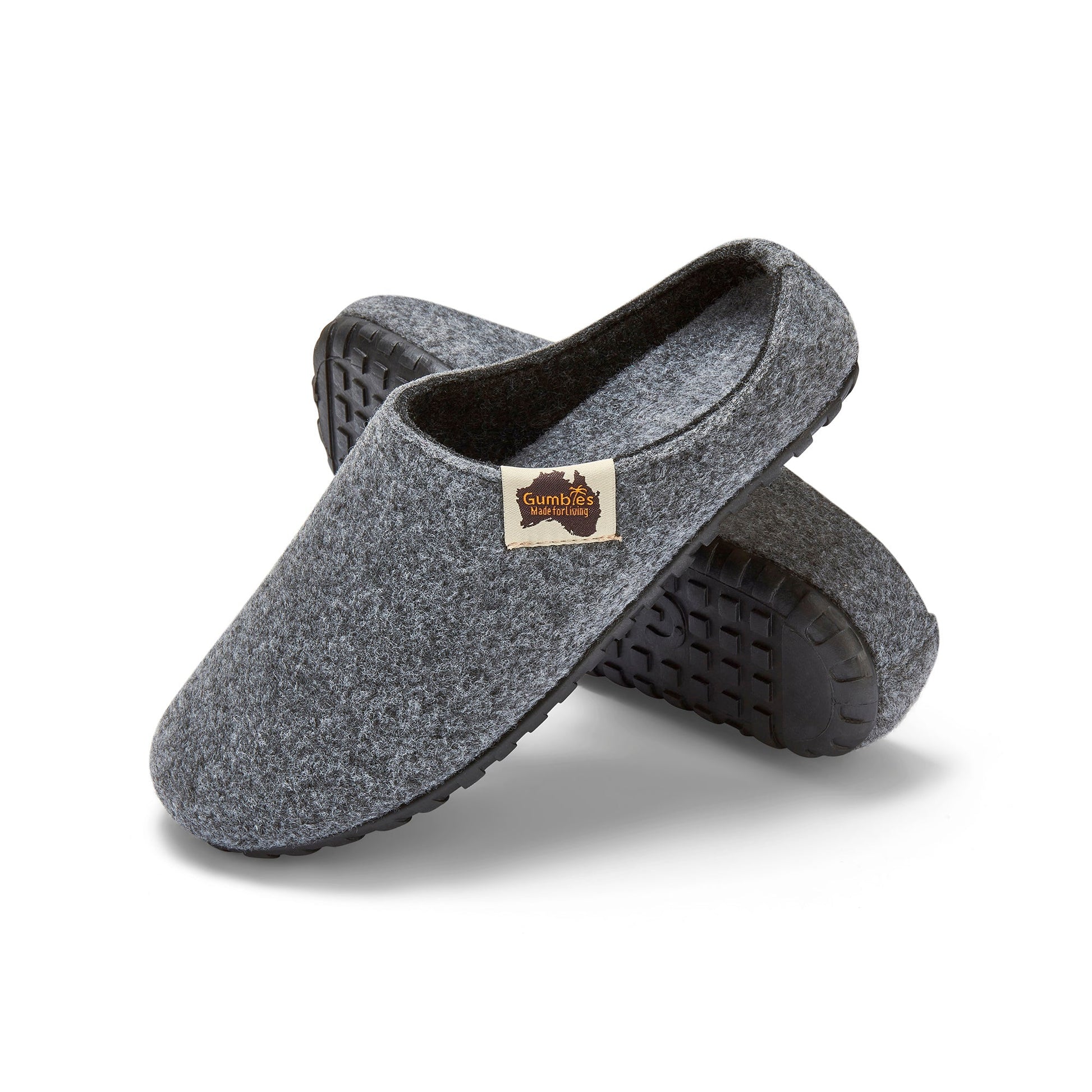 Outback Mens Slipper in Grey and Charcoal