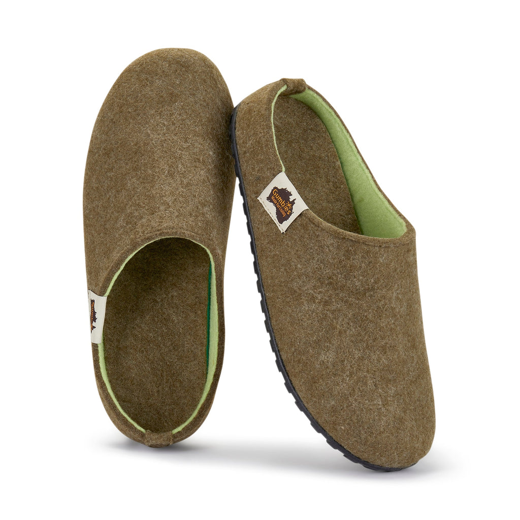 Outback Women's Slipper in Moss and Pistachio