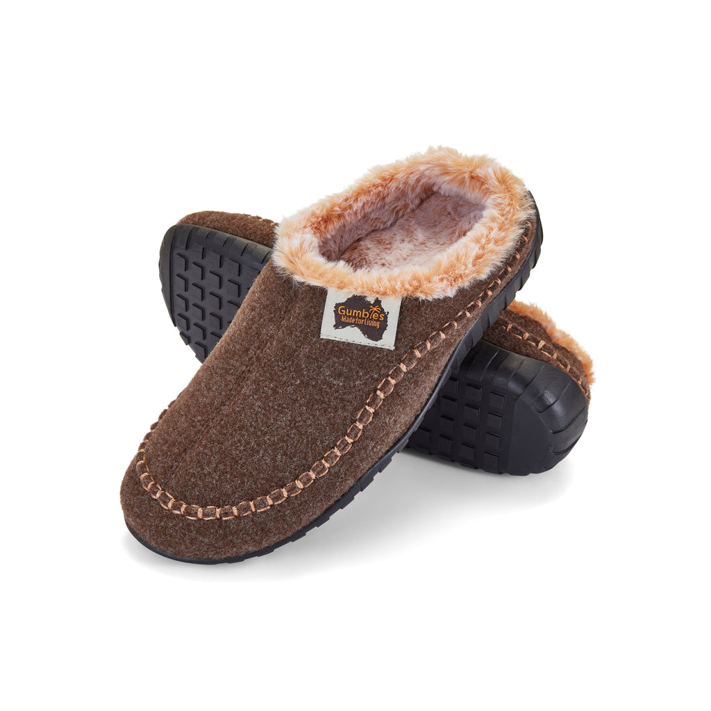 Ossa Low Women's Slipper in Chocolate and Cream