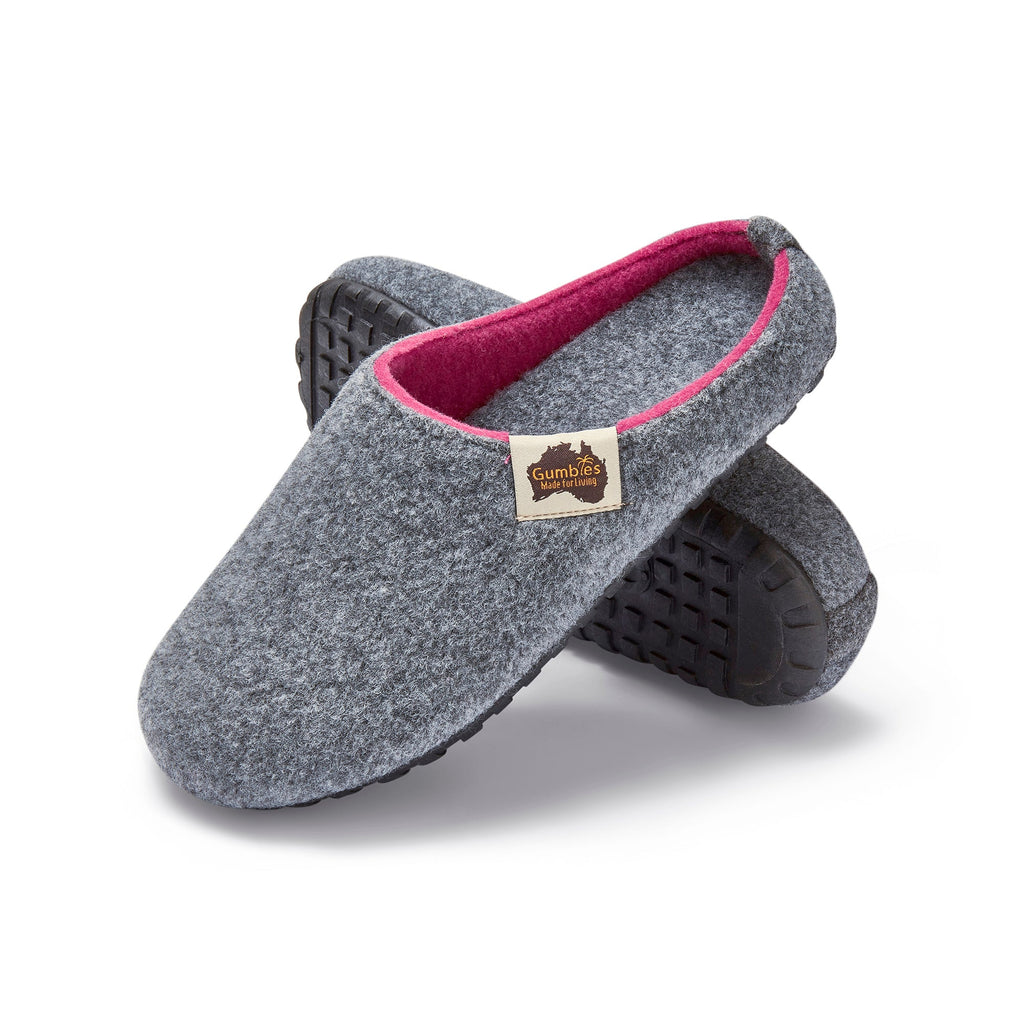 Outback Women's Slipper in Grey and Pink