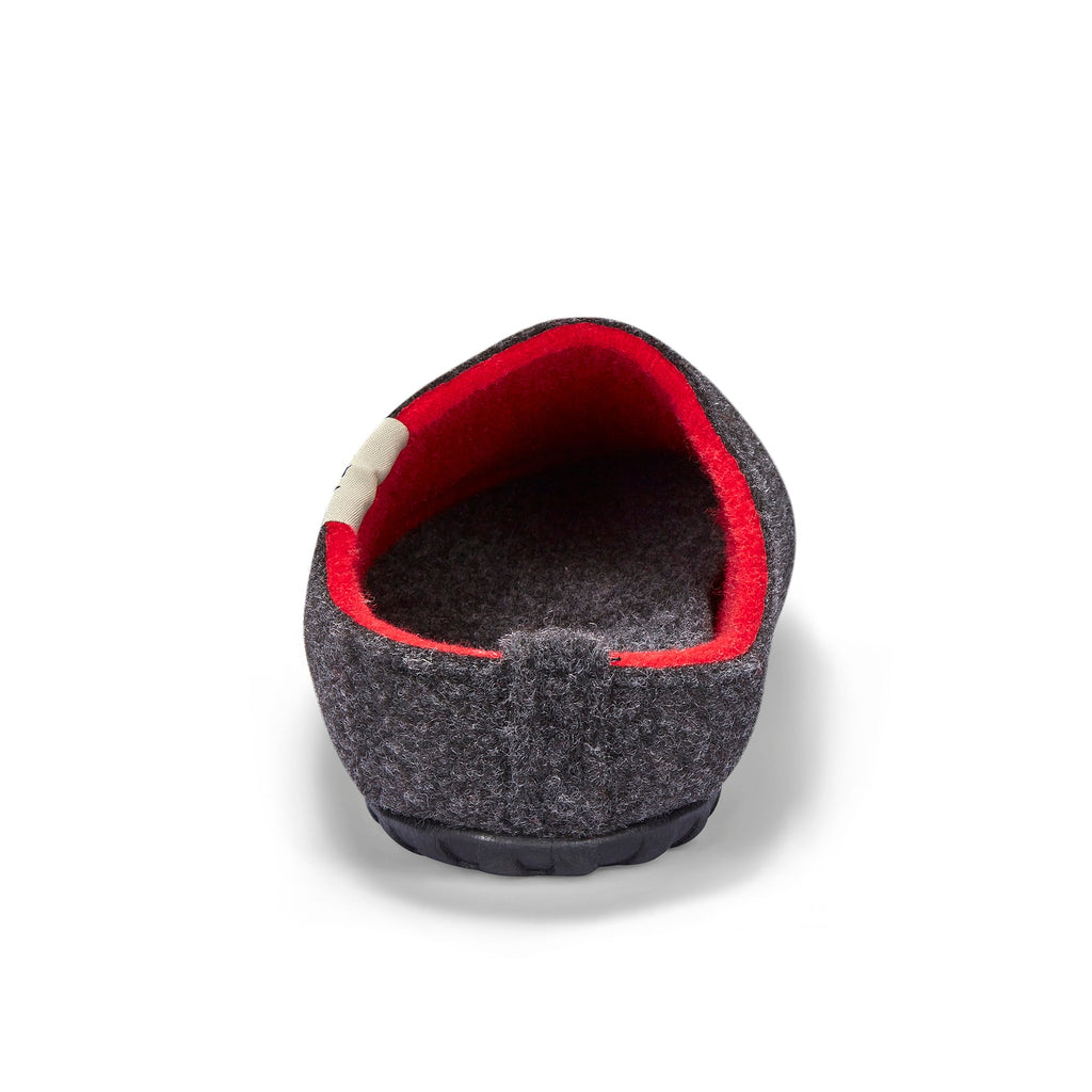 Outback Men's Slipper in Charcoal and Red