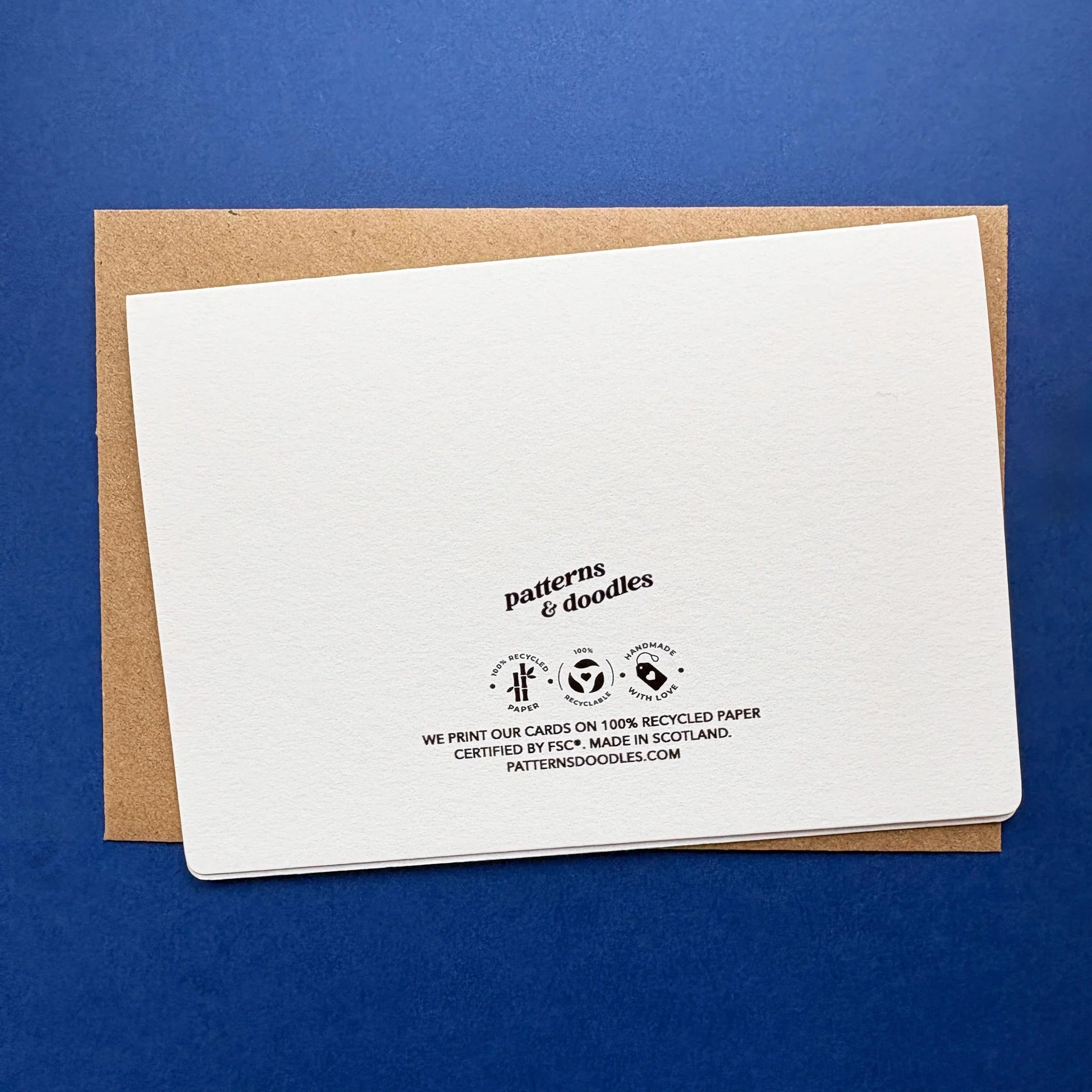 Hand-drawn Anniversary Card in Blue