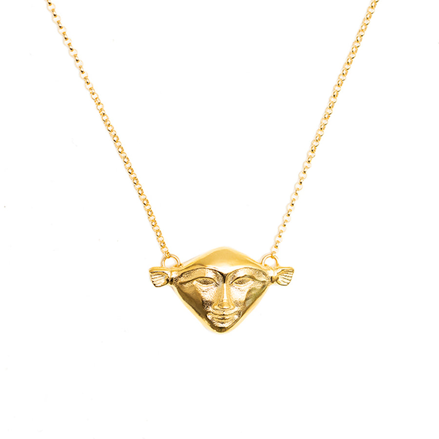 Hathor Harmony Pendant – Symbolic Gold-Plated Necklace by New Vintage by Kriss at brixbailey.com