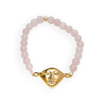 3D Printed Rose Quartz Bracelet – Ethical & Healing Jewelry by New Vintage by Kriss at brixbailey.com