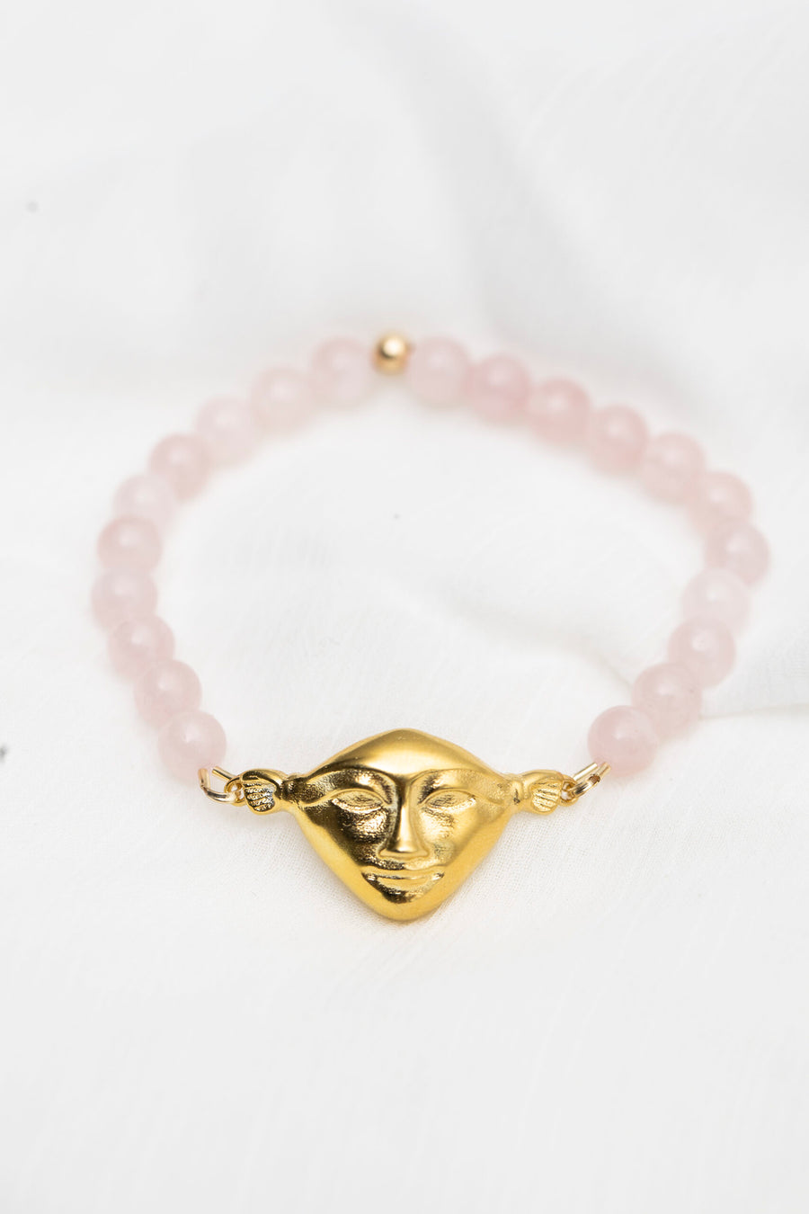 3D Printed Rose Quartz Bracelet – Ethical & Healing Jewelry by New Vintage by Kriss at brixbailey.com