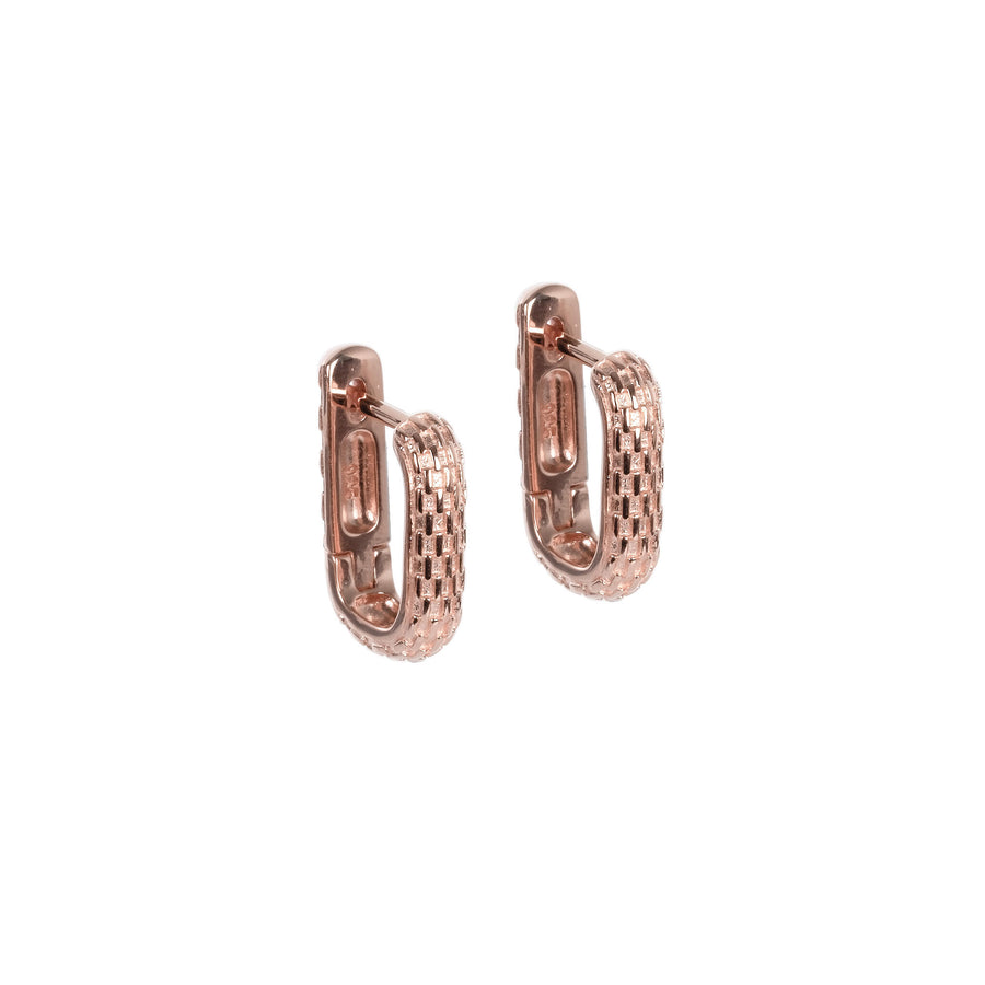 Lightweight U-Shaped Hoop Earrings in Silver or Rose Gold – MyaMoon by MyaMoon at www.brixbailey.com