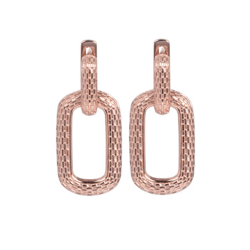 Trendy U-Shaped Hoop Earrings – Rhodium & Rose Gold Options by MyaMoon at www.brixbailey.com