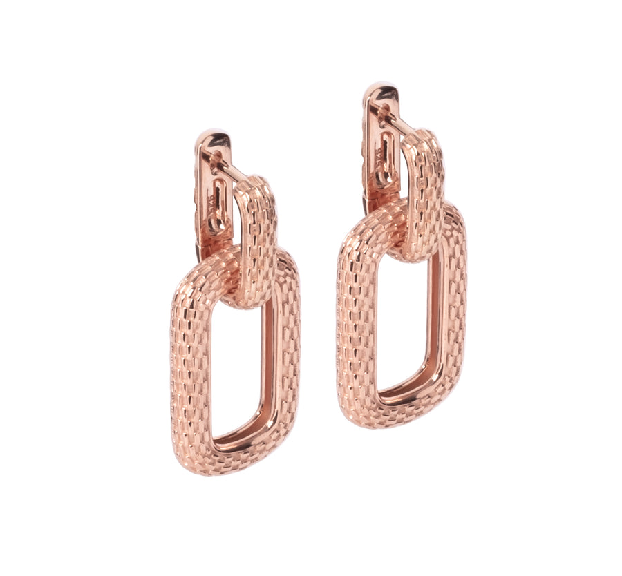 U-Shaped Hoop Earrings with Detachable Link Charm – Choose Finish by MyaMoon at www.brixbailey.com