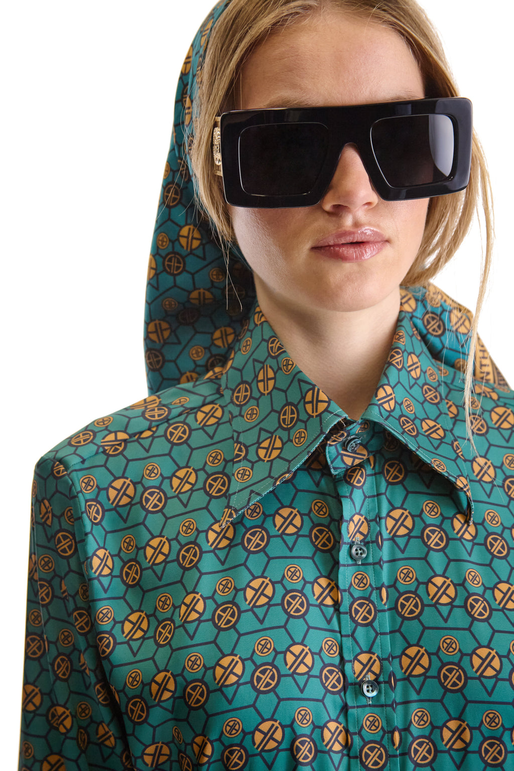 Tailored Fit Monogram Print Shirt