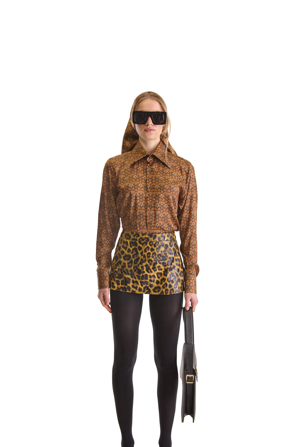 Tailored Fit Monogram Print Shirt