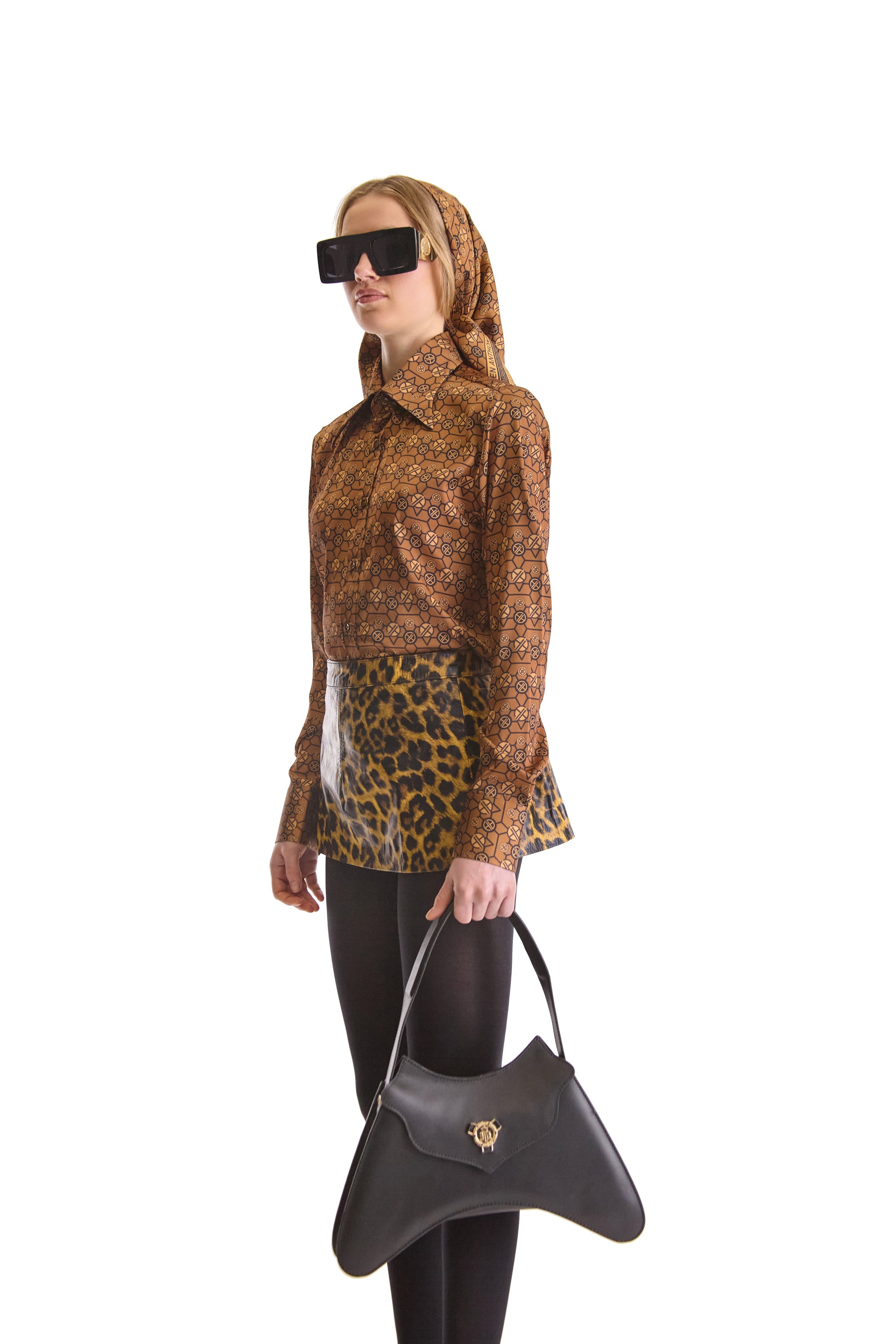 Tailored Fit Monogram Print Shirt