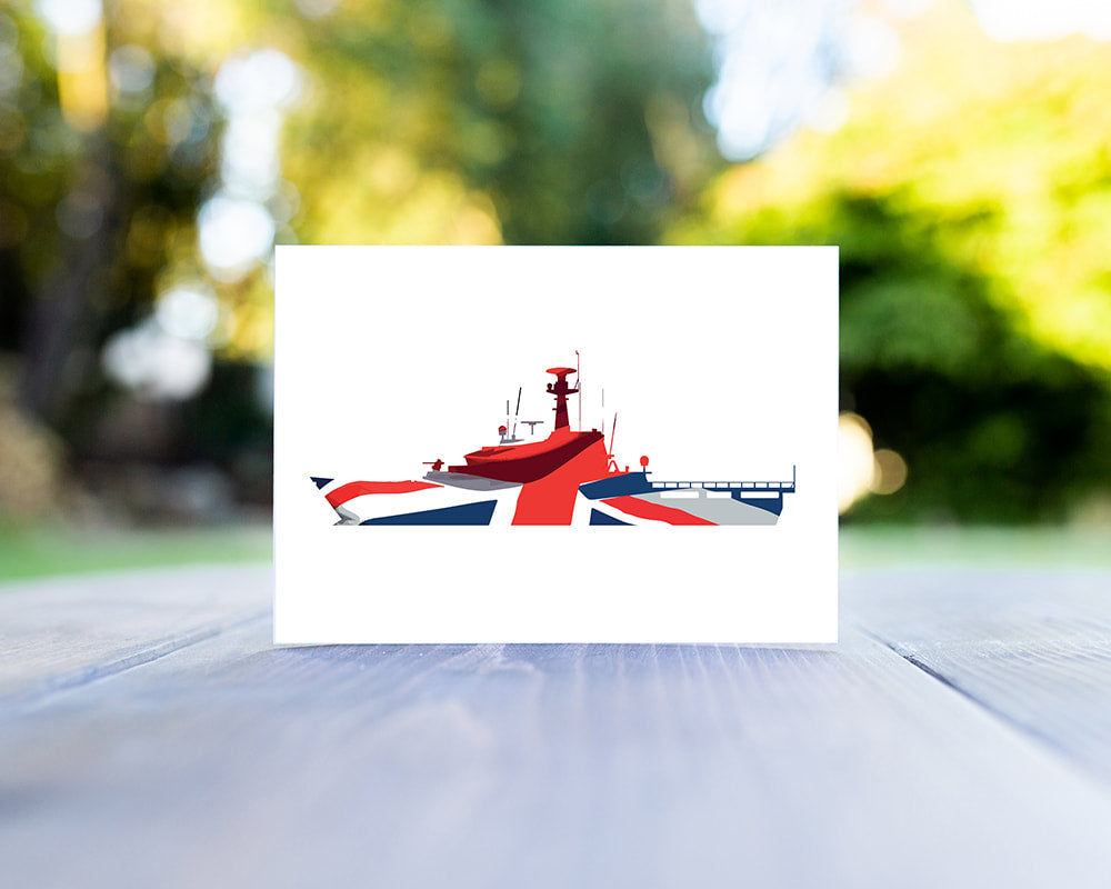 Union Flag HMS Clyde Greeting Card