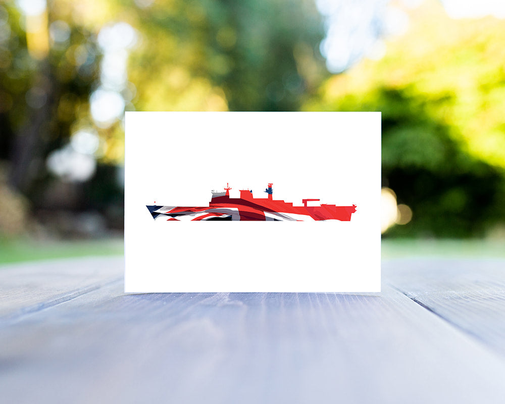 Union Flag HMS Ocean Greeting Card