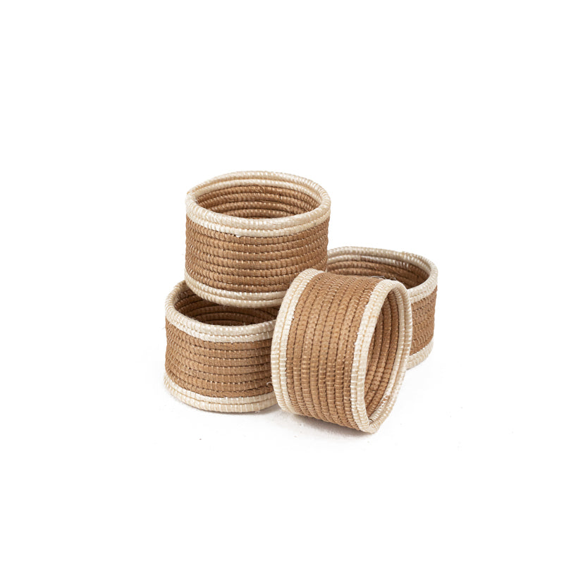 Hand Woven Sisal Napkin Rings Set of Four