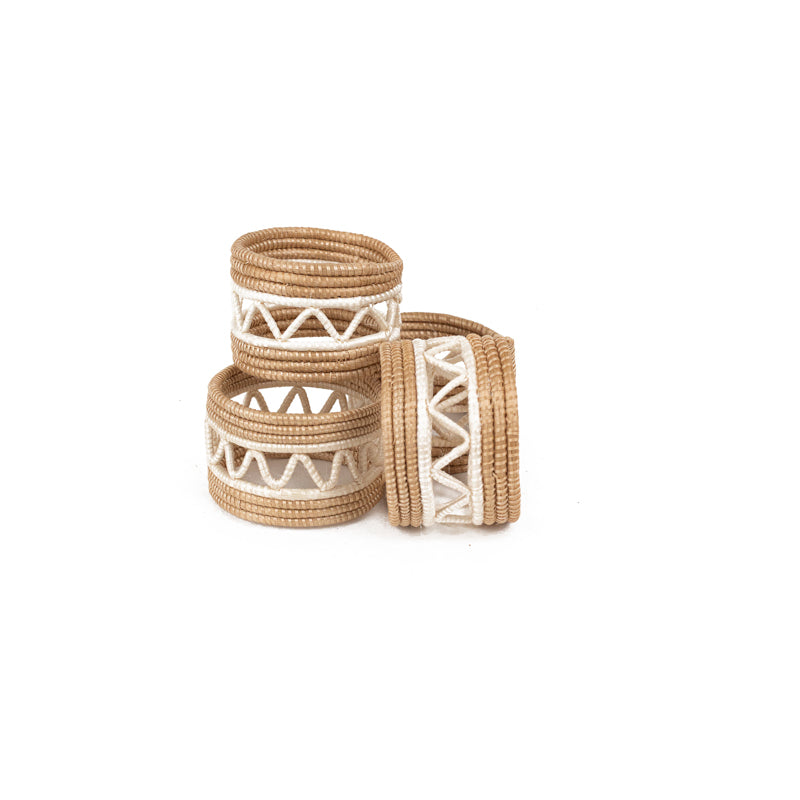 Hand Woven Sisal Napkin Rings Set of Four