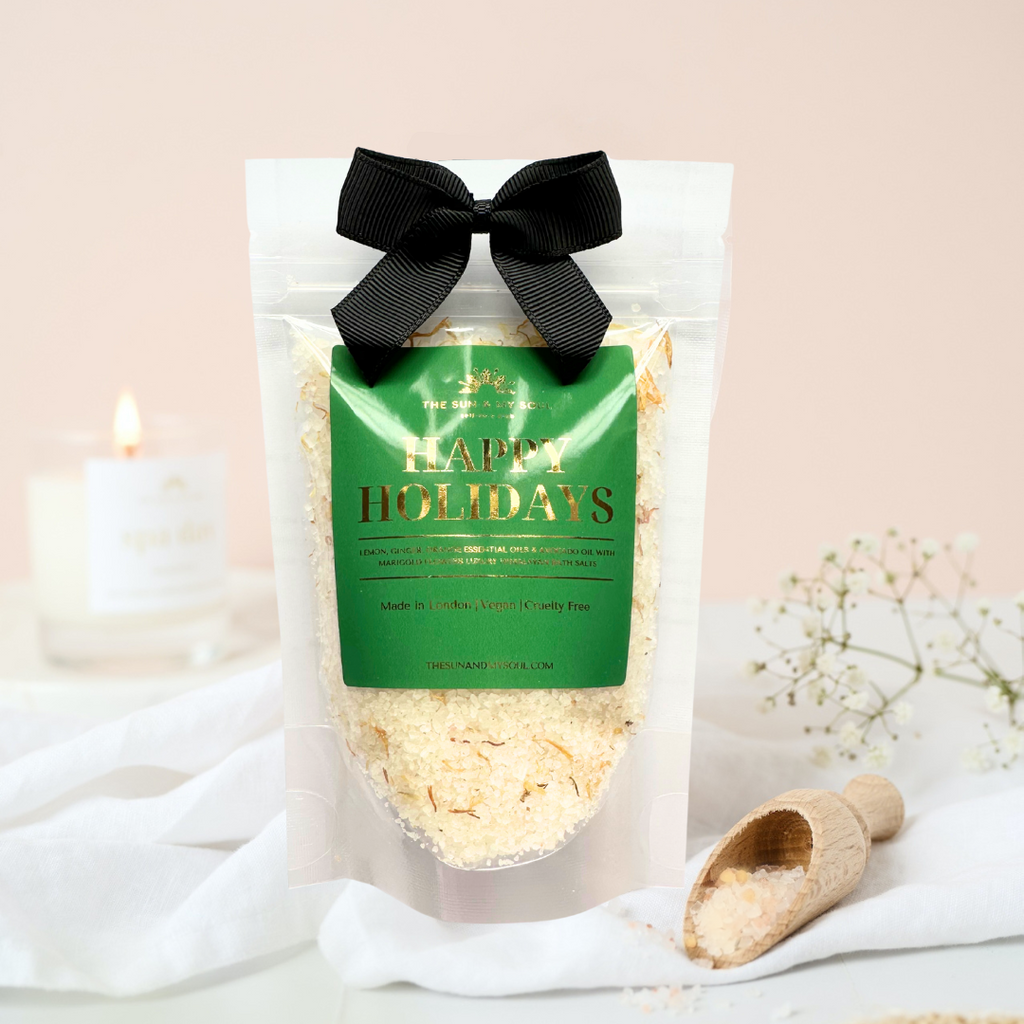 Luxury Himalayan Bath Salts Lemon Ginger Christmas Soak