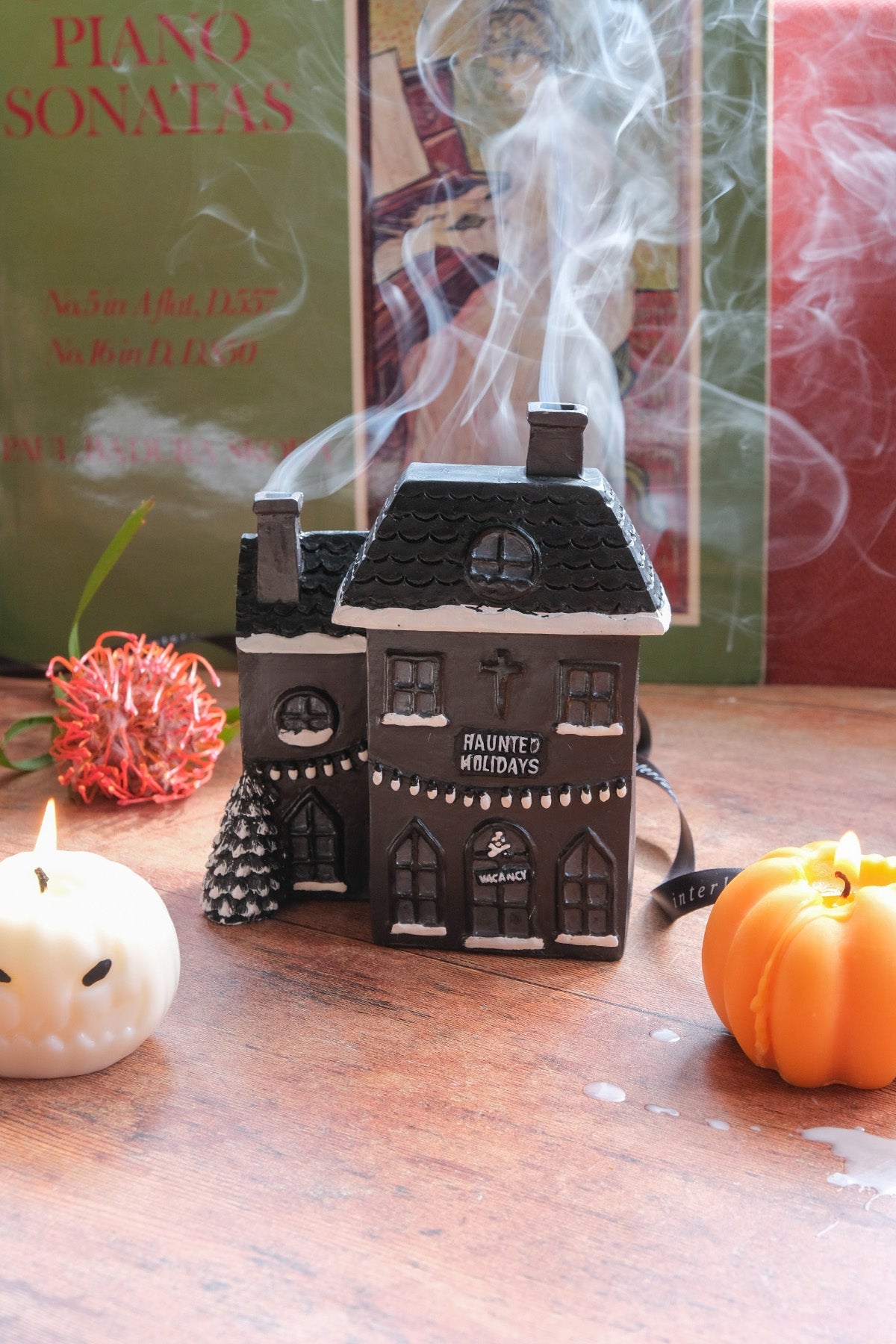 Haunted Holiday House Incense Cone Burner