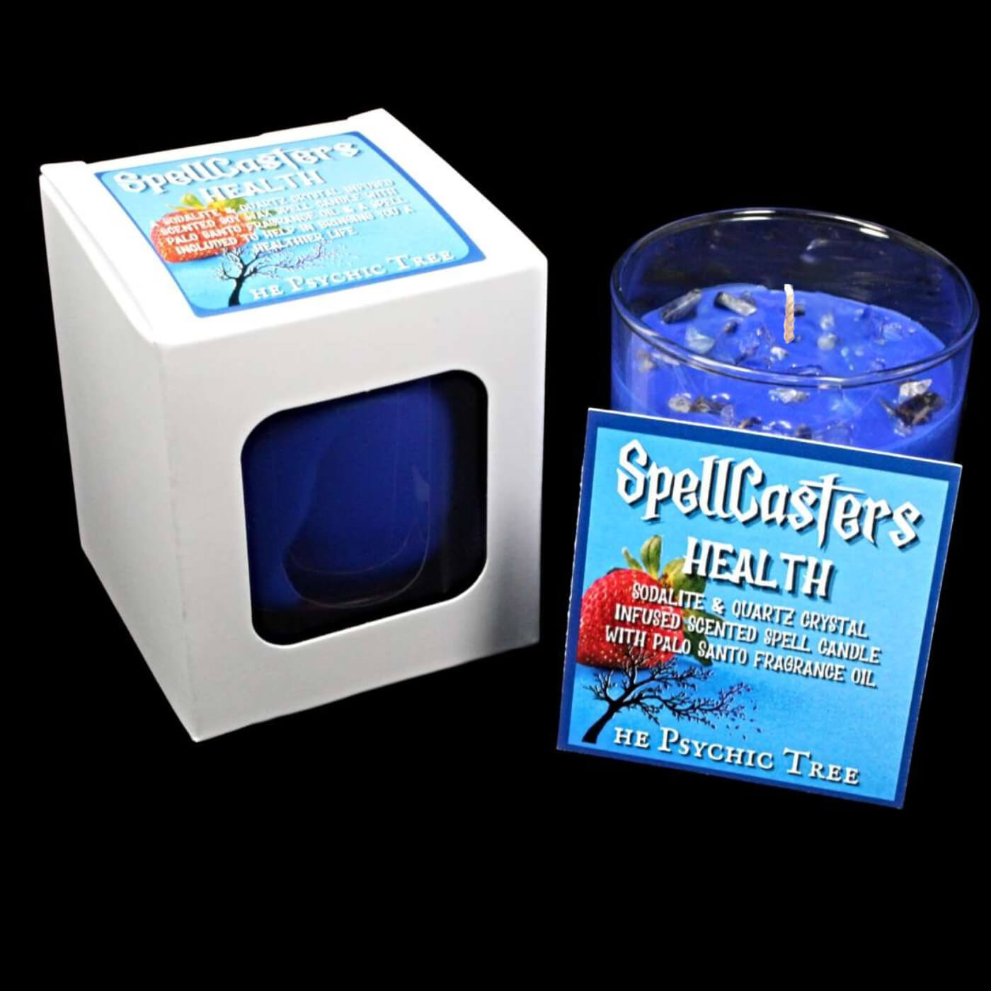 Crystal Infused Scented Spell Candle for Health and Wellness