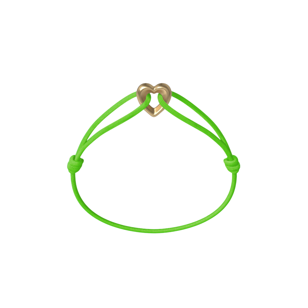 Golden Heart Cord Bracelet