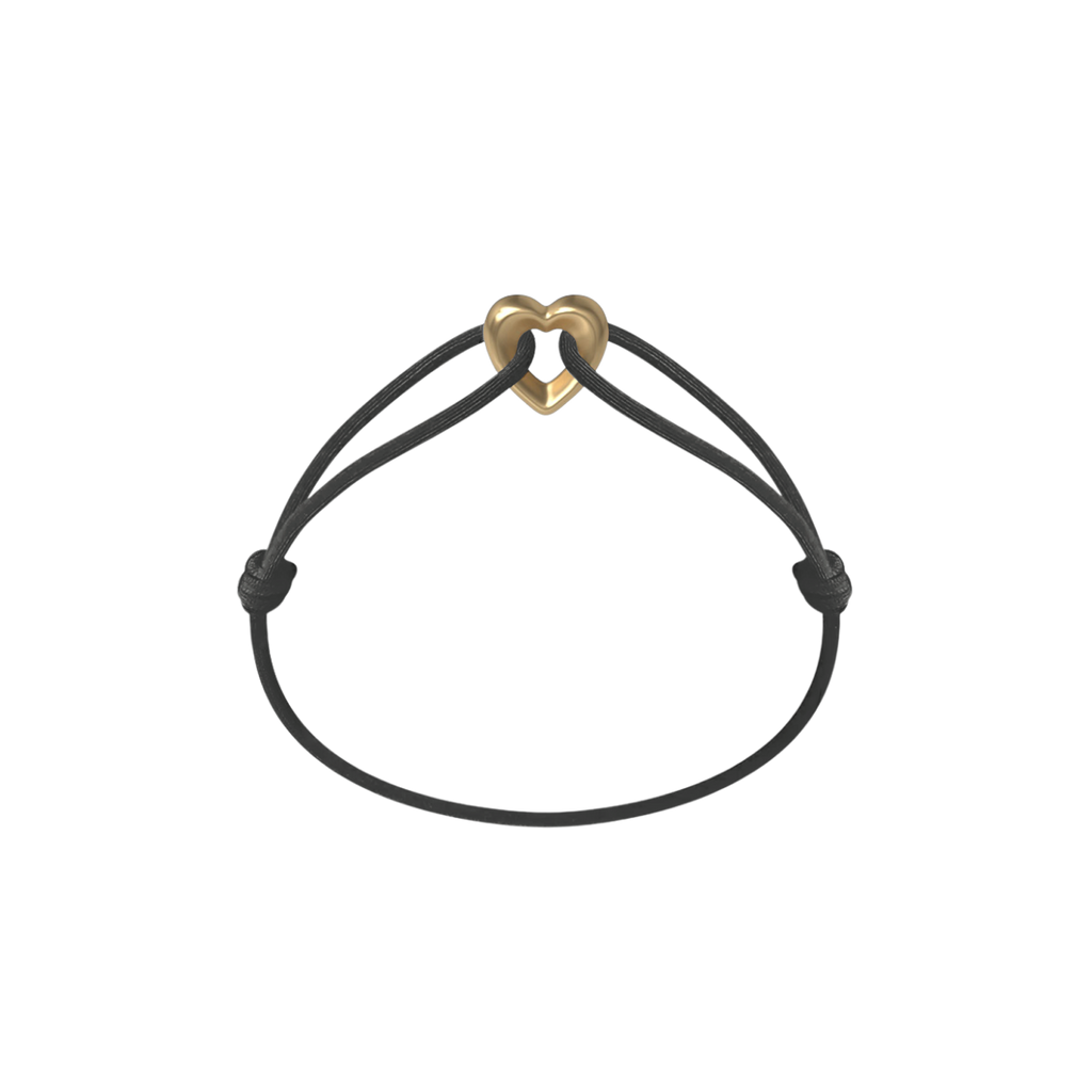 Golden Heart Cord Bracelet