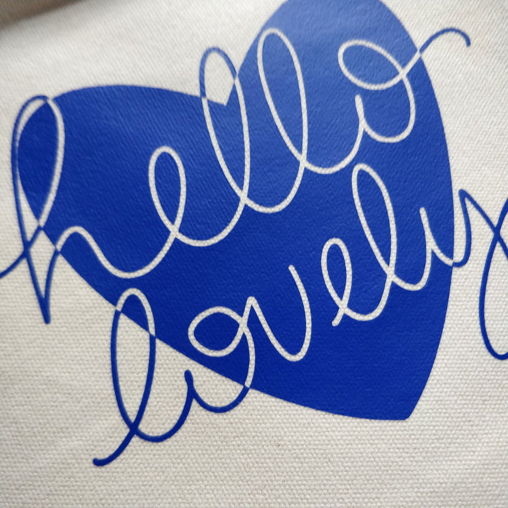 Hello Lovely Cotton Pouch with Wrist Strap