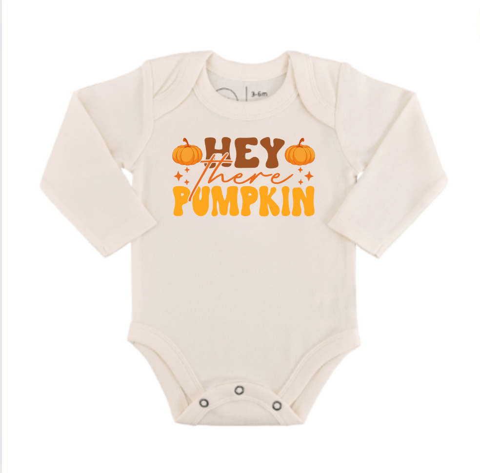 Graphic Bodysuit Long Sleeve Hey There Pumpkin