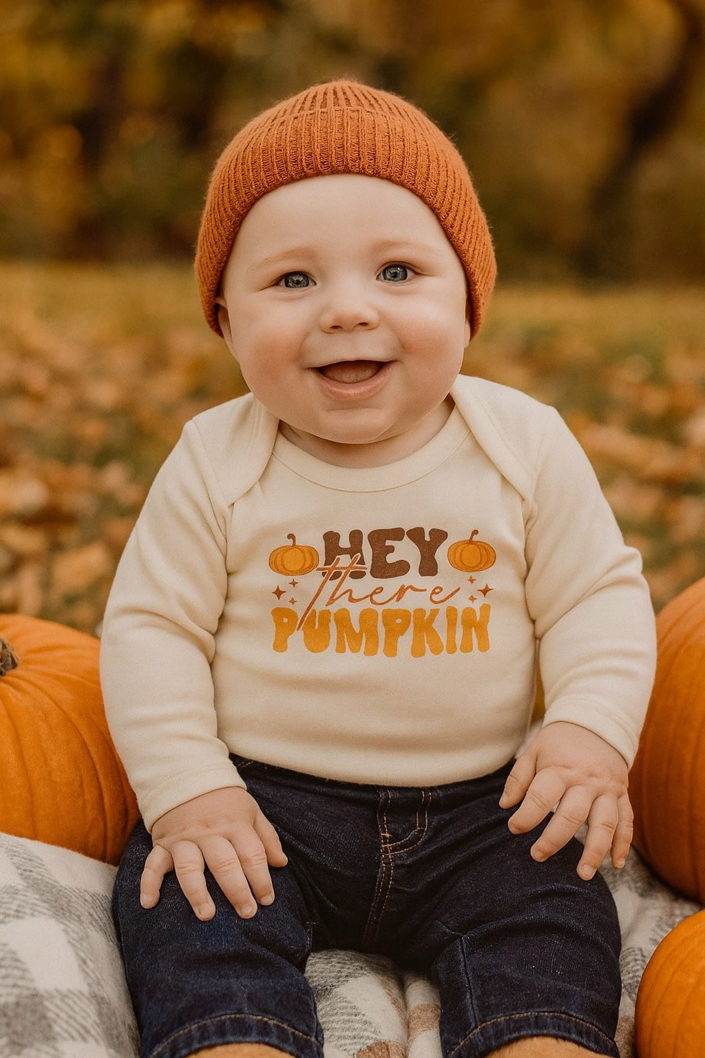 Graphic Bodysuit Long Sleeve Hey There Pumpkin