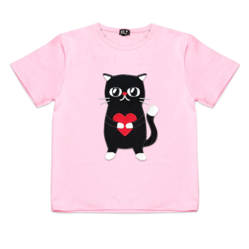 Kids Heartful Cat T-Shirt