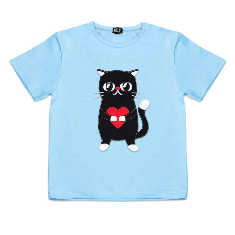 Kids Heartful Cat T-Shirt