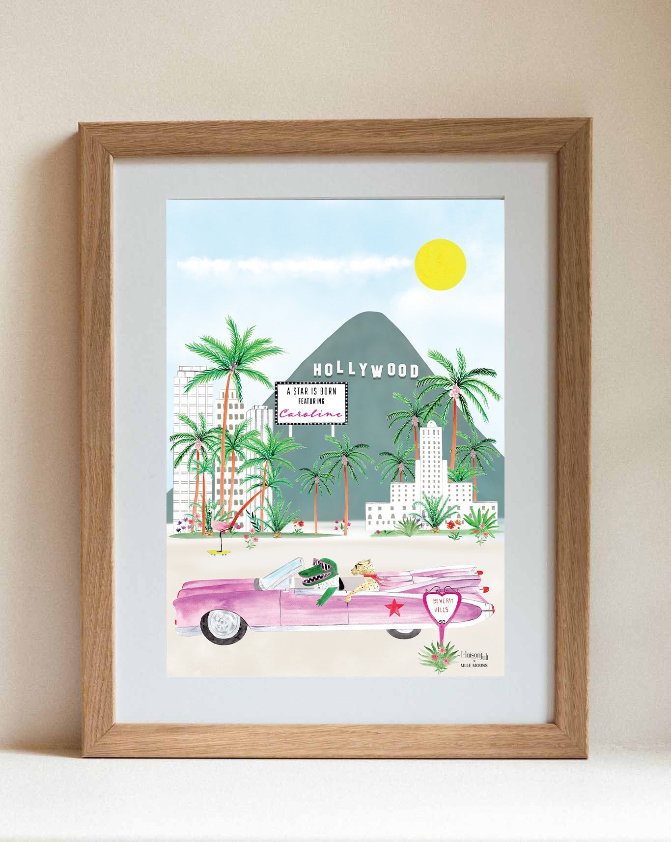 The Personalised Hollywood Artwork for girls