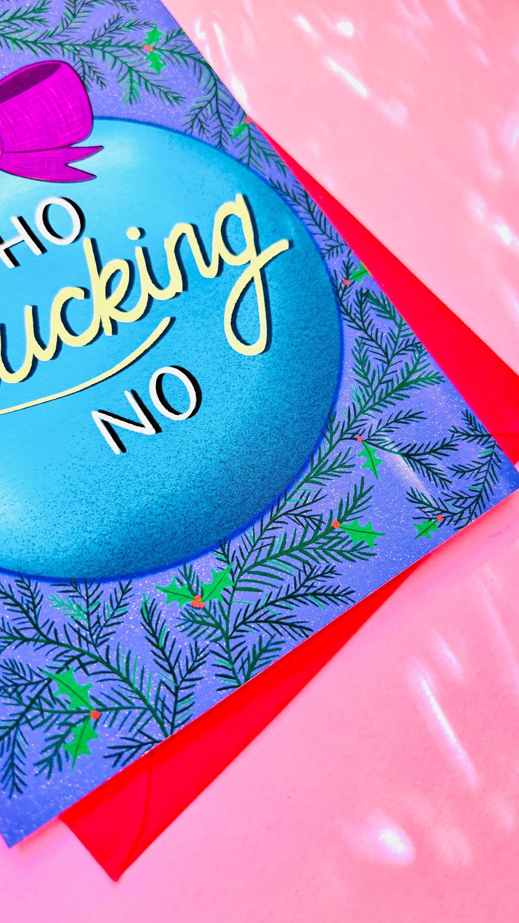 “Ho Fucking No” Christmas Card – Funny Adult Holiday Greeting