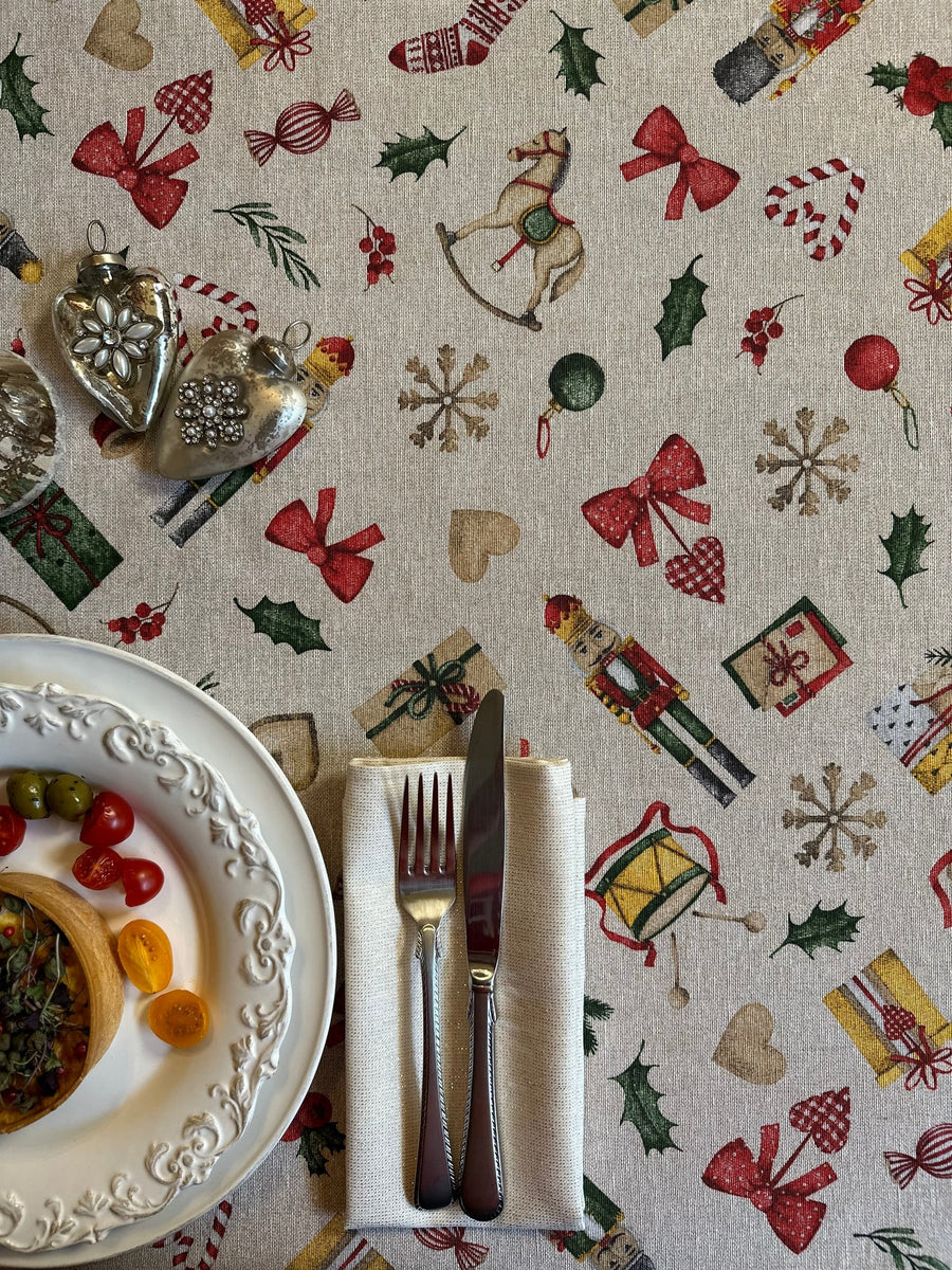 European-Made Festive Tablecloth – Bright & Durable Design by Hortensias Home at www.brixbailey.com