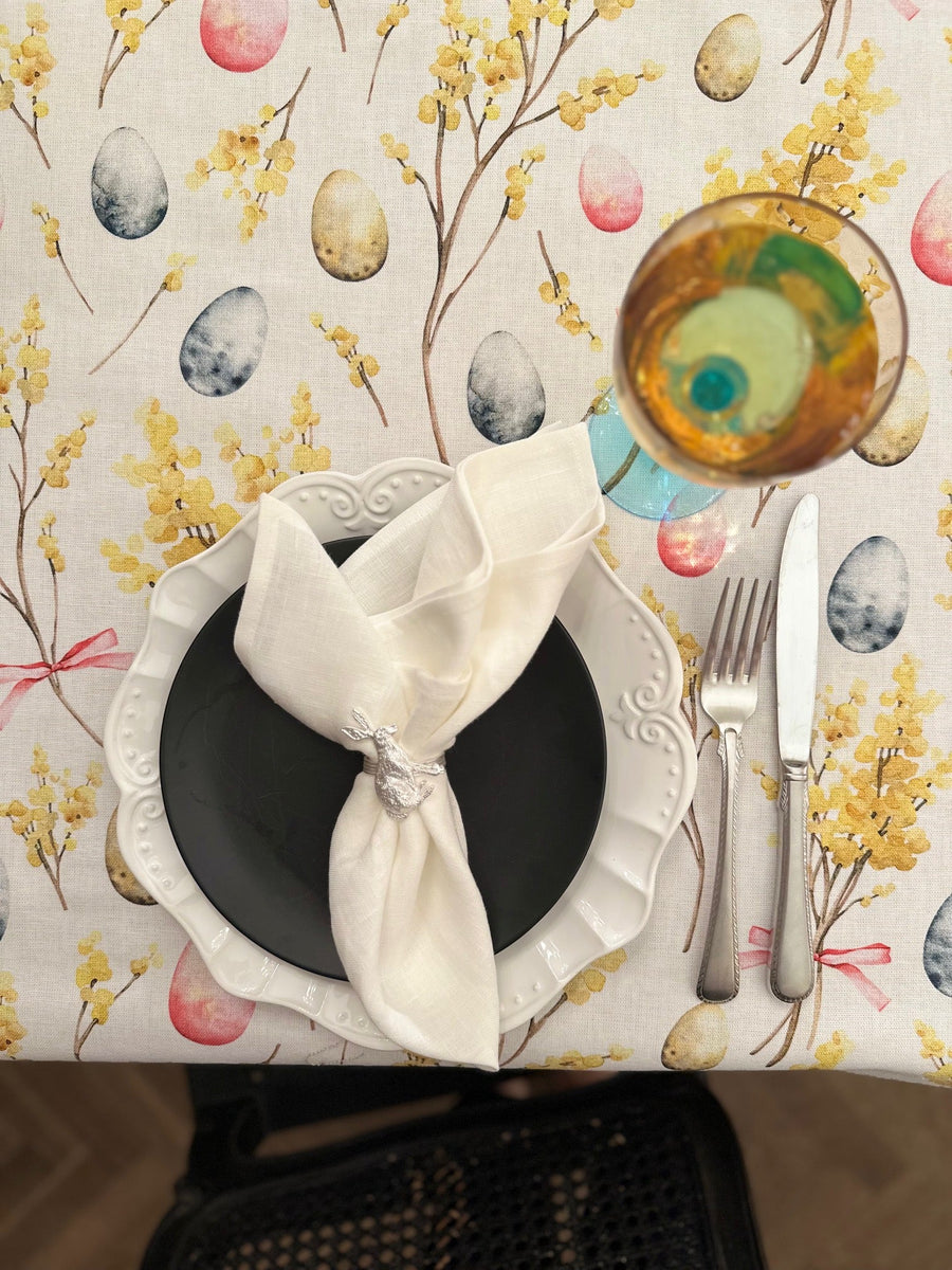 European Cotton Tablecloth – Bright & Festive Dining Decor by Hortensias Home at www.brixbailey.com