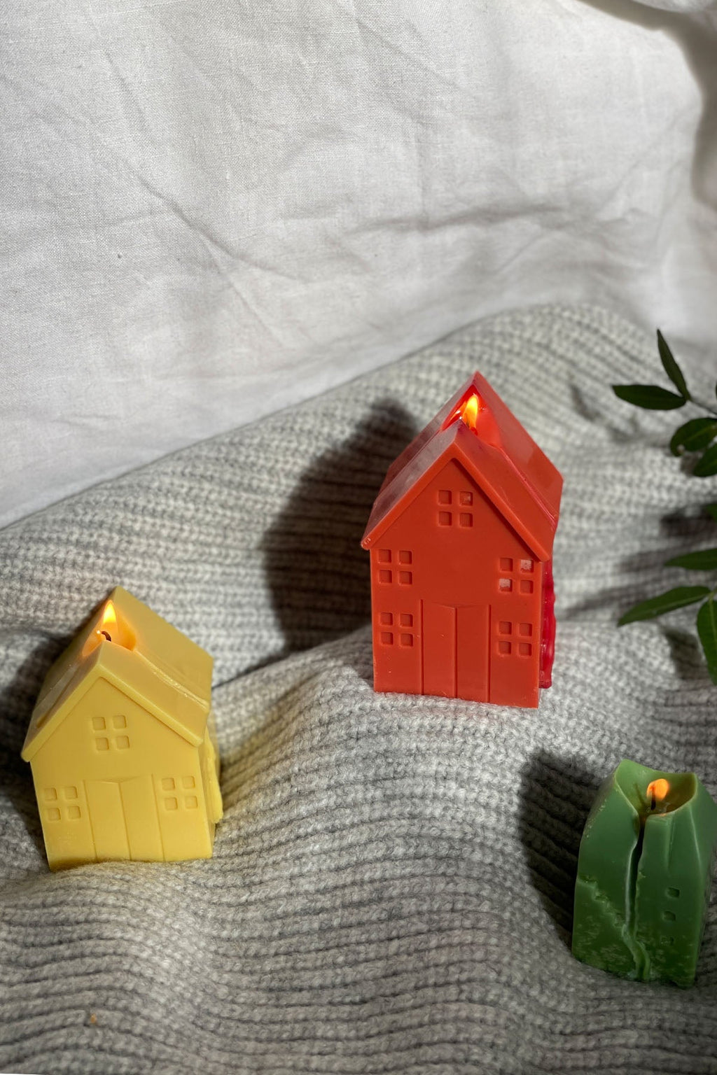 Gingerbread House Candles - Trio