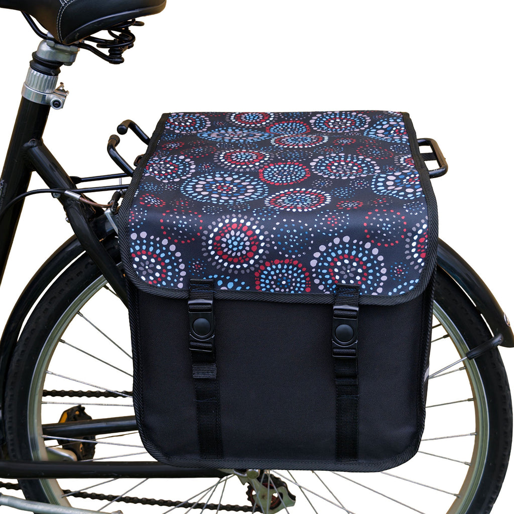 BikyBag Classic - Bicycle Double Pannier Bag (Nebula Dots)