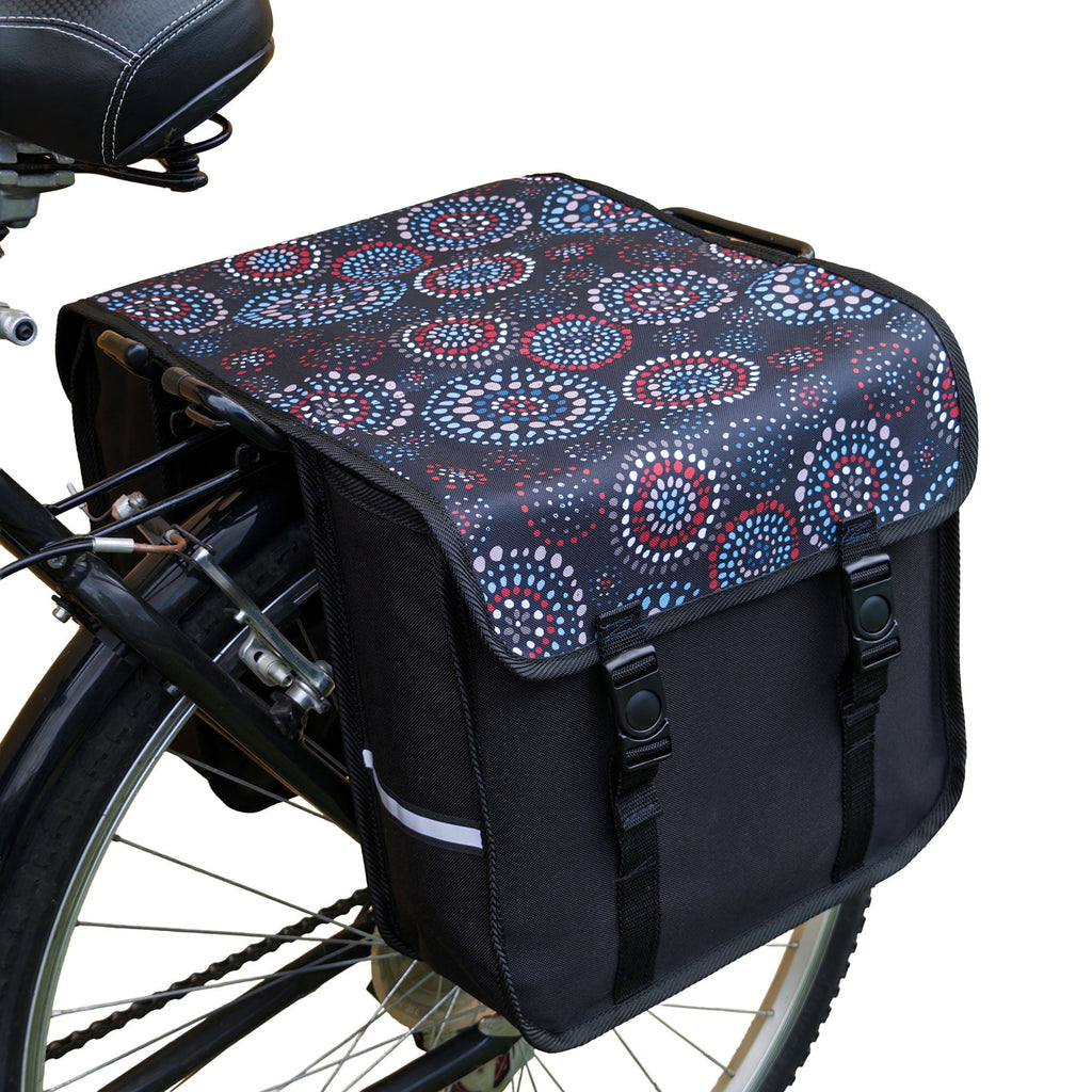 BikyBag Classic - Bicycle Double Pannier Bag (Nebula Dots)