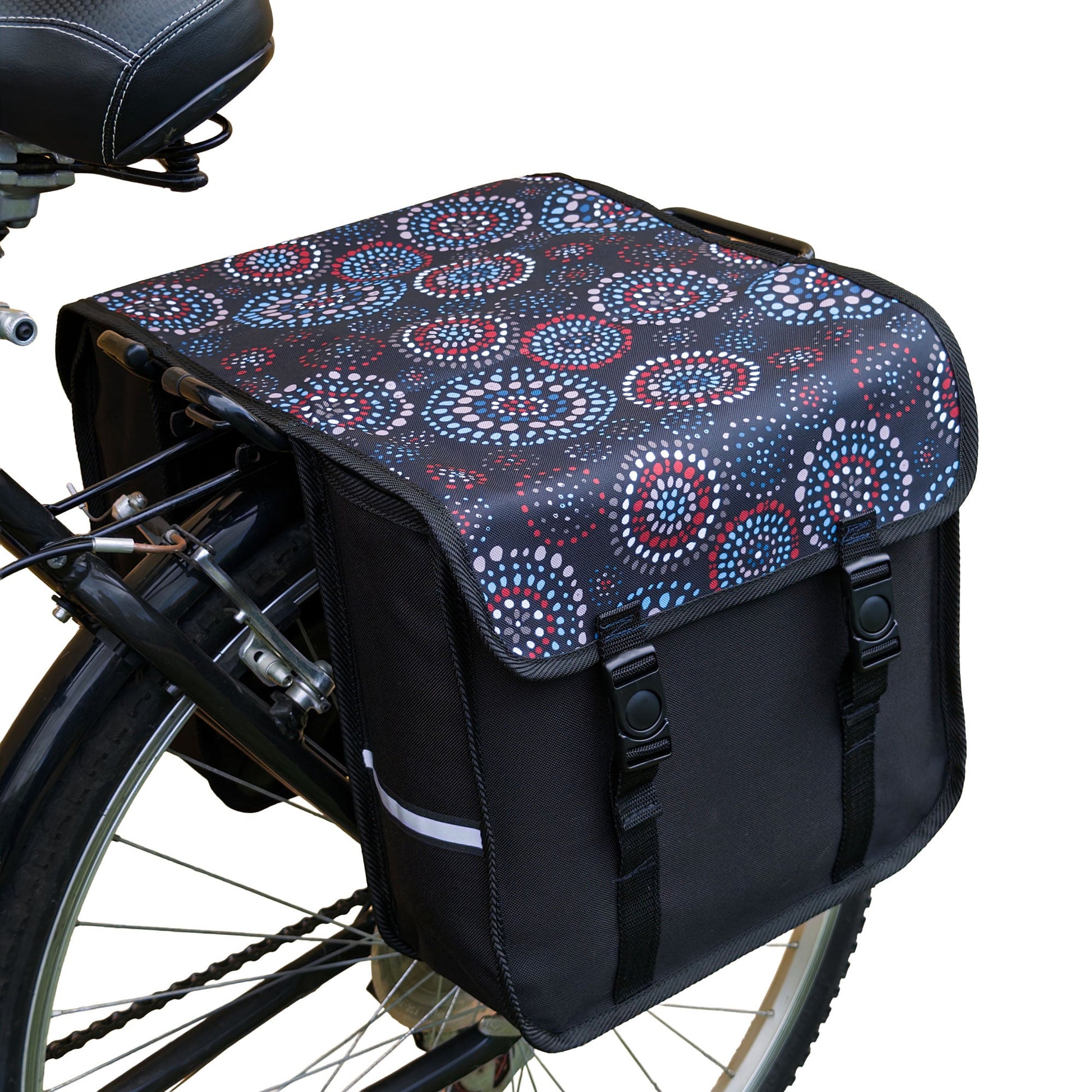 BikyBag Classic - Bicycle Double Pannier Bag (Nebula Dots)